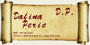 Dafina Perić vizit kartica